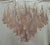Round Light Pink and White Murano Art Glass Chandelier, 2000 For Sale - Image 9 of 10