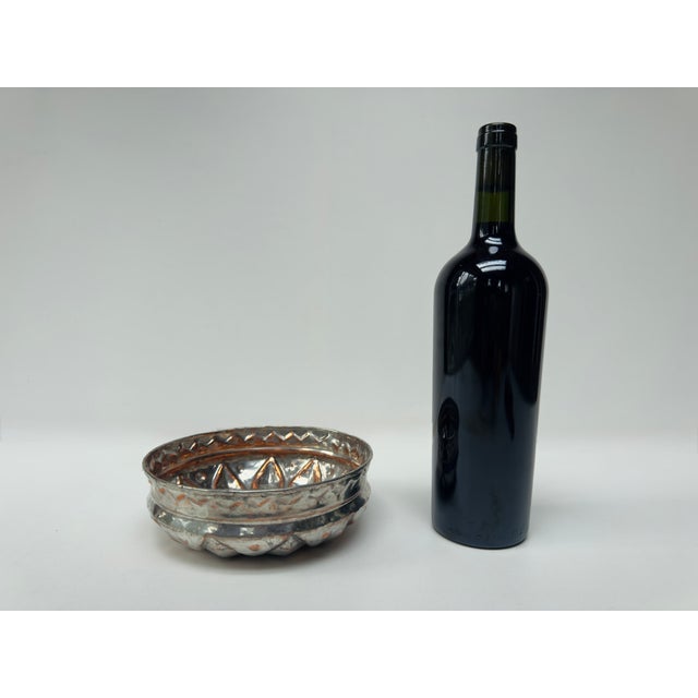 Antique Turkish Hamam Tasi Tinned Copper Bath Bowl Hand Hammered 6.75" For Sale - Image 10 of 10