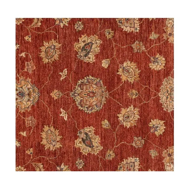 2010s Handwoven Indian Agra Area Rug 6'1" X 9'3" For Sale - Image 5 of 6