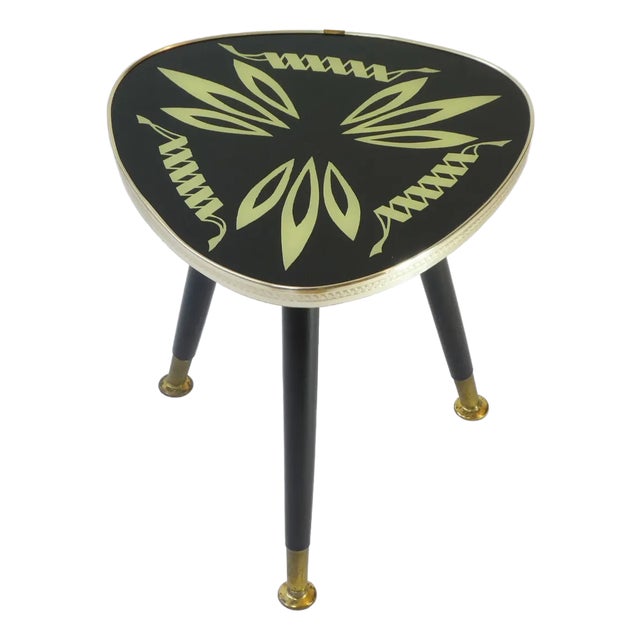 Mid-Century Modern Space Age Glass Plant Stand, 1960s For Sale