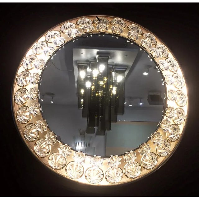 Lighting Mirror in Brass and Resin For Sale - Image 11 of 12