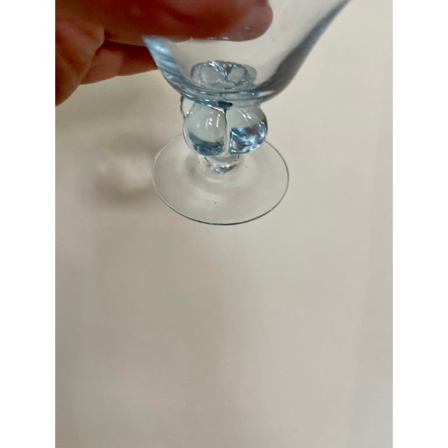 Vintage Blue Gulli Ingrid Swedish Glass Stemware - Set of Four (4) For Sale - Image 9 of 9