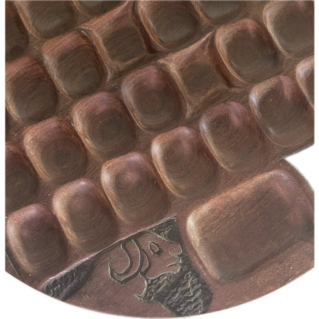1960s Vintage Hand-Carved African Game Table / Mancala Table From Malawi For Sale - Image 5 of 12