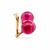 Baccarat Late 20th Century Pair of Baccarat 18k Yellow Gold Ruby Red Crystal Glass Earrings For Sale - Image 4 of 5
