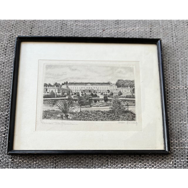 Wester-Fomm, Hannover Schloss Herrenhausen, 1909, Etching, Framed For Sale - Image 4 of 9