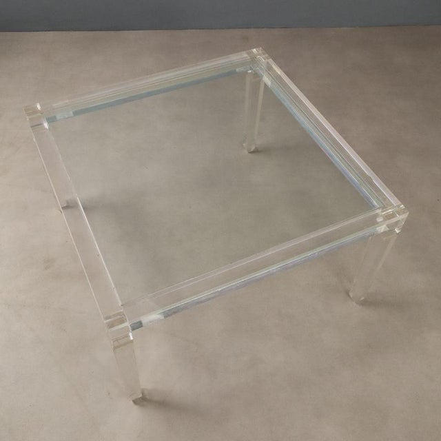 Glass Vintage Coffee Table in Plastic and Glass, Italy, 1990s For Sale - Image 7 of 9