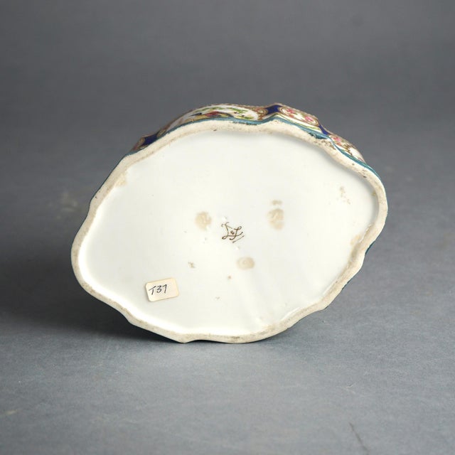 Antique Sevrés Porcelain Polychrome & Gilt Decorated Inkwell with Bird Circa 1890 For Sale - Image 11 of 11