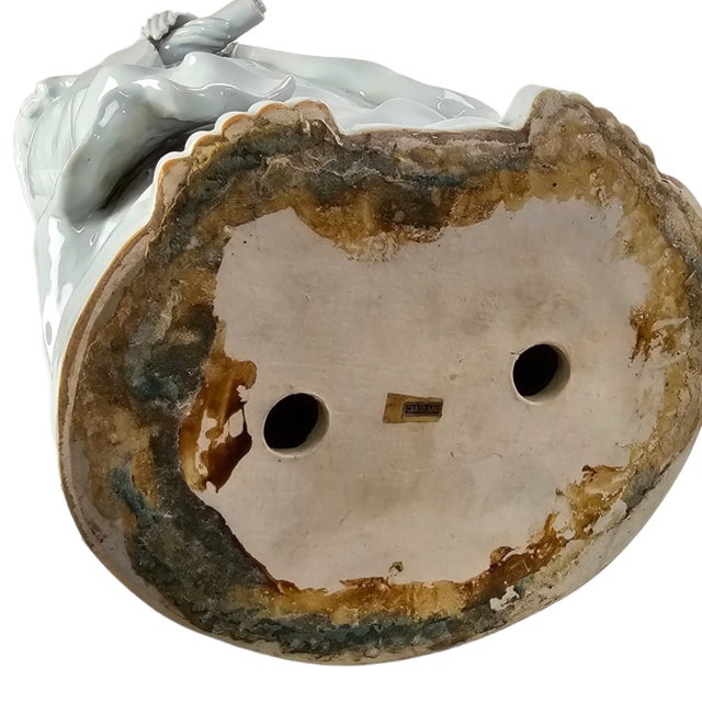 Large Japanese Porcelain Kannon (Guanyin) – 30" Mid-Century Export Goddess of Mercy Figure, Marked Japan For Sale - Image 11 of 12