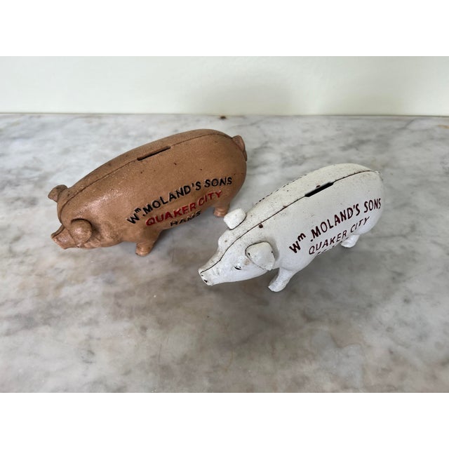 Piggy Banks by Quaker City for Wm Molands Sons, Set of 2 For Sale - Image 5 of 5