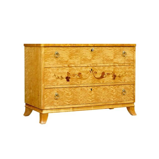 Mid-Century Swedish Elm and Birch Chest of Drawers, 1950s For Sale - Image 11 of 11