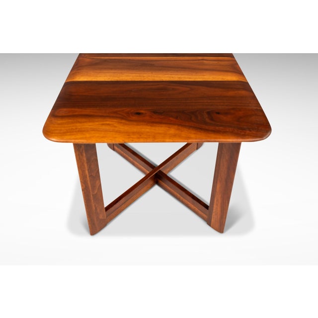 Wood Rare Mid-Century Modern Side Table / End Table in Solid Walnut by John Keal for Brown Saltman, Usa, C. 1960s For Sale - Image 7 of 17