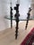 Hollywood Regency Vintage Hollywood Regency Cherub Two-Tier Glass & Mirrored Side Table For Sale - Image 3 of 4