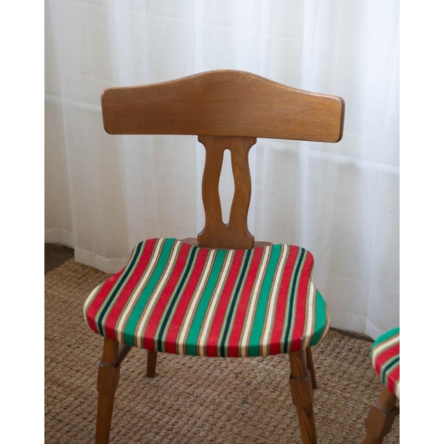 Mid-Century Modern Henning Kjaernulf Attributed Oak and Wood Dining Chairs - A Pair For Sale - Image 3 of 12