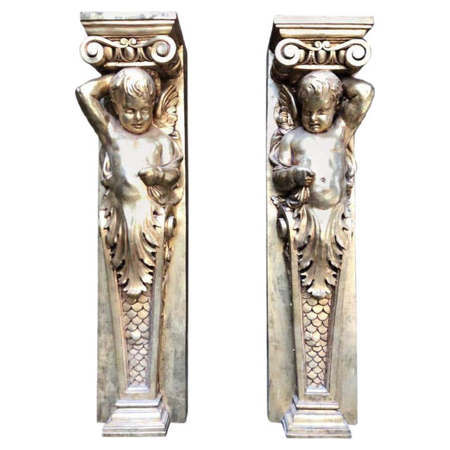 20th-Century Ionic Columns, Set of 2 For Sale
