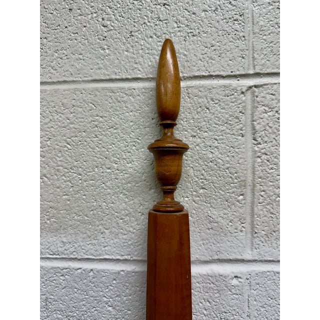 American Antique Full Size American Sheraton Style Maple Pencil Post Headboard For Sale - Image 3 of 14