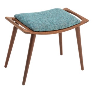 Aarflot Möbler Norway Teak Stool Number 85 After Hans Wegner Bench Mid Century 1960s For Sale