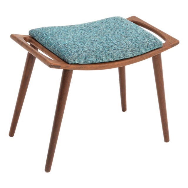 Aarflot Möbler Norway Teak Stool Number 85 After Hans Wegner Bench Mid Century 1960s For Sale