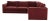 Willow Berry Red with Mauve Piping Modular 5-Piece Performance Velvet L Sectional For Sale In Los Angeles - Image 6 of 6