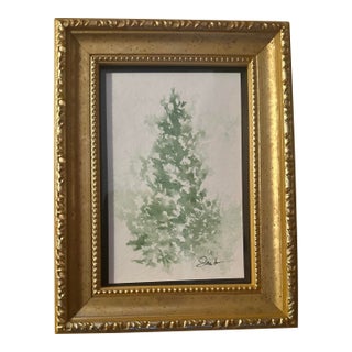 “Evergreen” Framed Original Watercolor Painting by Nancy Smith For Sale