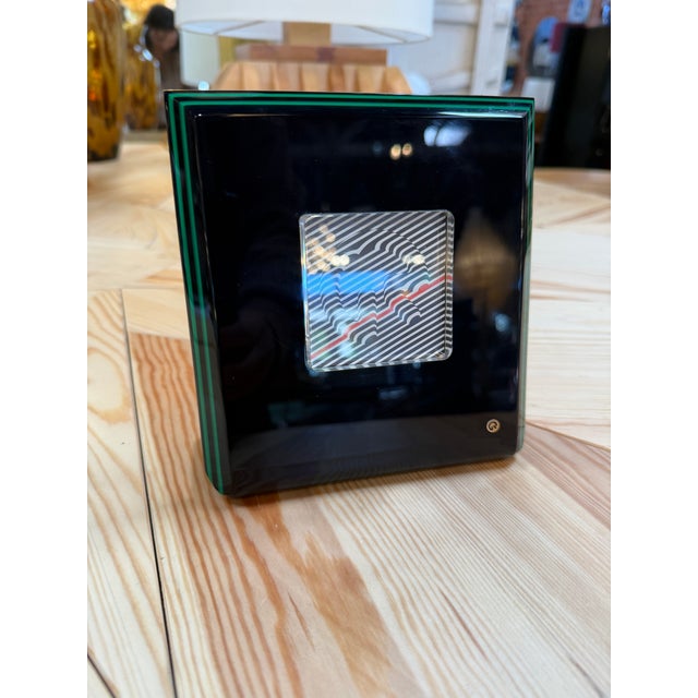 Rede Guzzini Black and Green Picture Frame With Original Box For Sale In Los Angeles - Image 6 of 7