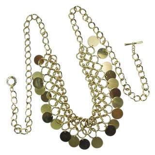 Huge Statement 1970s Monet Modernist Bib Necklace For Sale