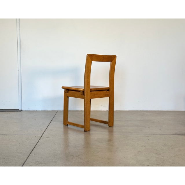 Vintage Oak Dining Chairs, 1980s, Set of 4 For Sale - Image 4 of 16