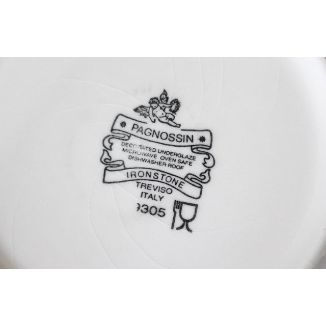 Pagnossin Ironstone Set of 4 Cobalt Blue With Stars and Moons Salad Plates For Sale - Image 11 of 11