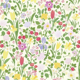 Sample - Daffodils Wallpaper by Paule Marrot in Cream For Sale