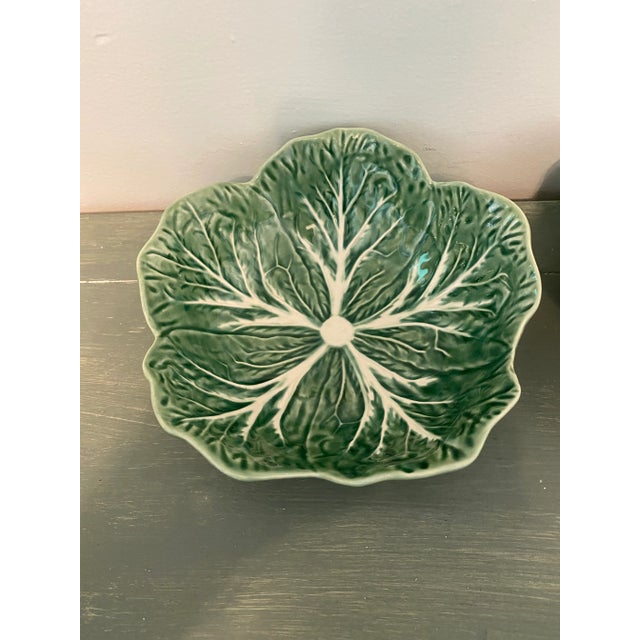 Bordallo Pinheiro Bordallo Pinheiro Cabbage Bowl in Green - Set of 2 For Sale - Image 4 of 6