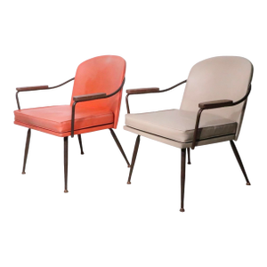 Pr. Mid Century Lounge Chairs by Viko Baumritter