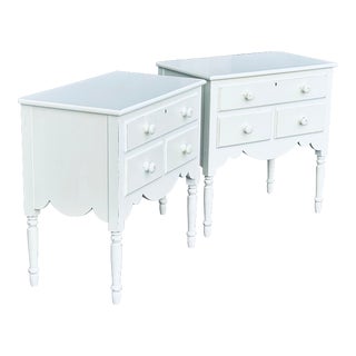 Swedish Style Painted Three Drawer Chests by Lexington Furniture - a Pair For Sale