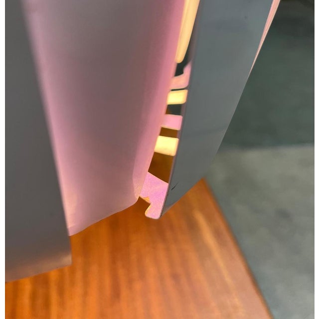 Mid-Century White Model Metal and Prism Pendant Lamp by Werner Schou for Coronell Elektro, Denmark, 1960s For Sale - Image 6 of 18