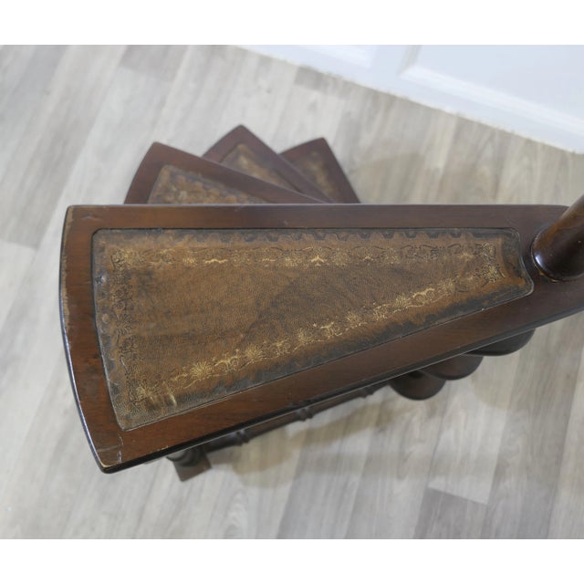 Wood Spiral Library Steps with Turned Supports, 1920s For Sale - Image 7 of 7