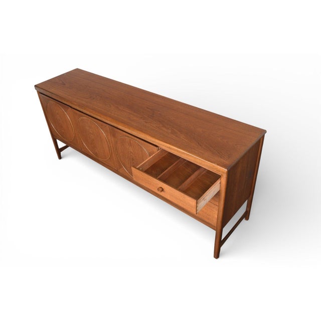 Brown Mid 20th Century Nathan Furniture "Circle" Credenza in Teak #1, Attributed For Sale - Image 8 of 11