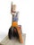 Exceptional abstract female figure sculpture by the Italian artist Alfredo Lanz, created in painted ceramic during the...