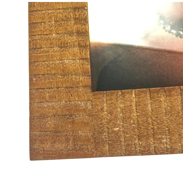 French Large 8 X 10 Vintage Textured Wood Photo Frame For Sale - Image 3 of 7