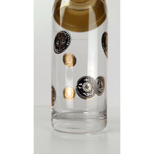 Mid-Century Italian Glass Cocktail Shaker with Coins Decor, 1950s For Sale - Image 15 of 18