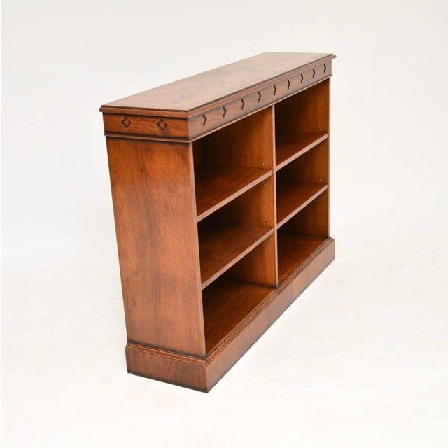 Burr Walnut Open Bookcase, 1950 For Sale - Image 4 of 11