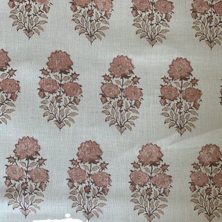 Lisa Fine Mughal Flower Fabric- 4 Yards For Sale