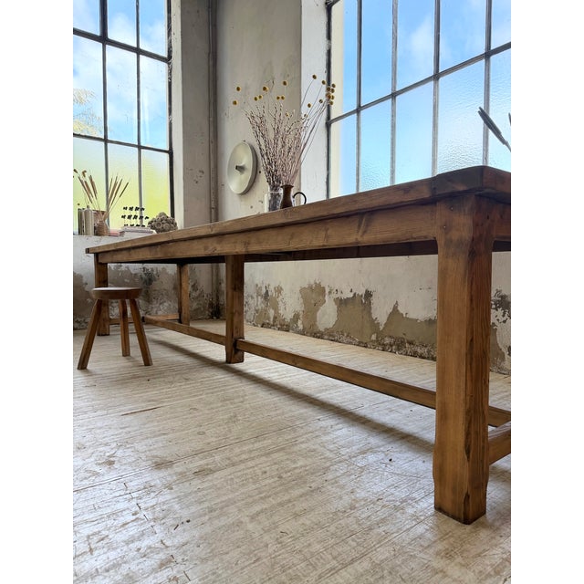 Vintag Farmhouse Table in Pine, 1960s For Sale - Image 11 of 18