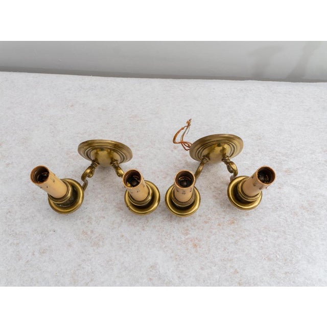 Vintage Brass Appliques, 1950s, Set of 2 For Sale - Image 3 of 5