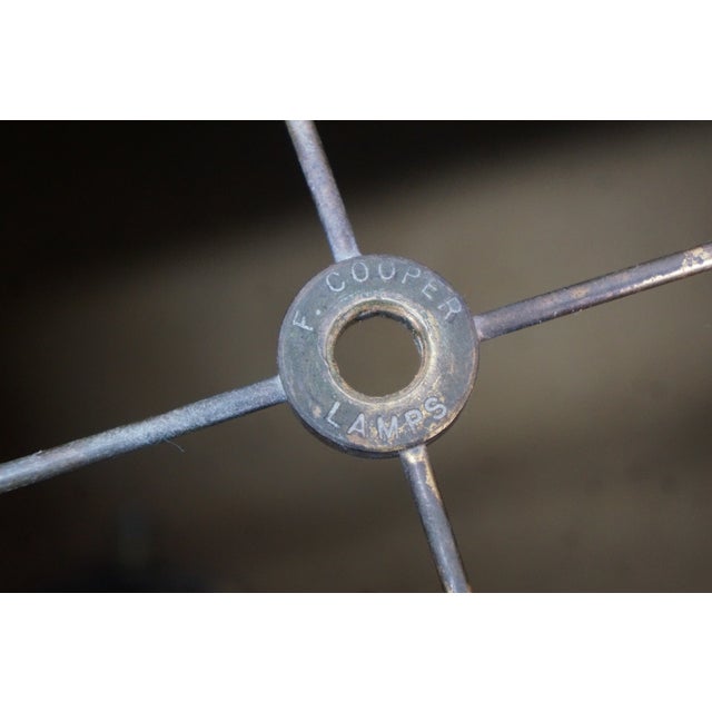 Late 20th Century Frederick Cooper Chinoiserie Tea Caddy Crane Canister Lamp Leather Shade 27" For Sale - Image 16 of 18