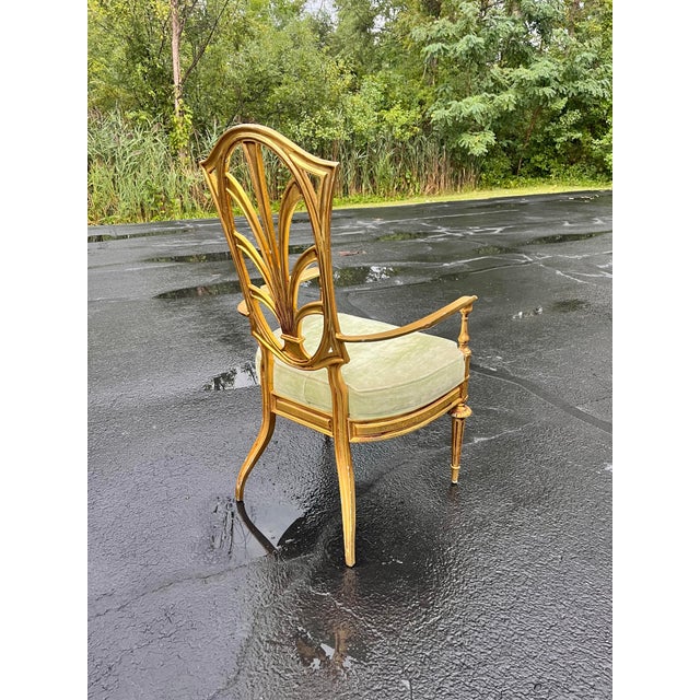 Kessler Industries Vintage Gilt Metal Dining Chairs - Set of Six For Sale - Image 4 of 11