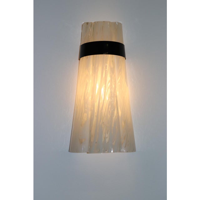 Itre Federica Marangoni "Variegato" Murano Glass Wall Lamp, Mid-Century Modern For Sale - Image 4 of 12