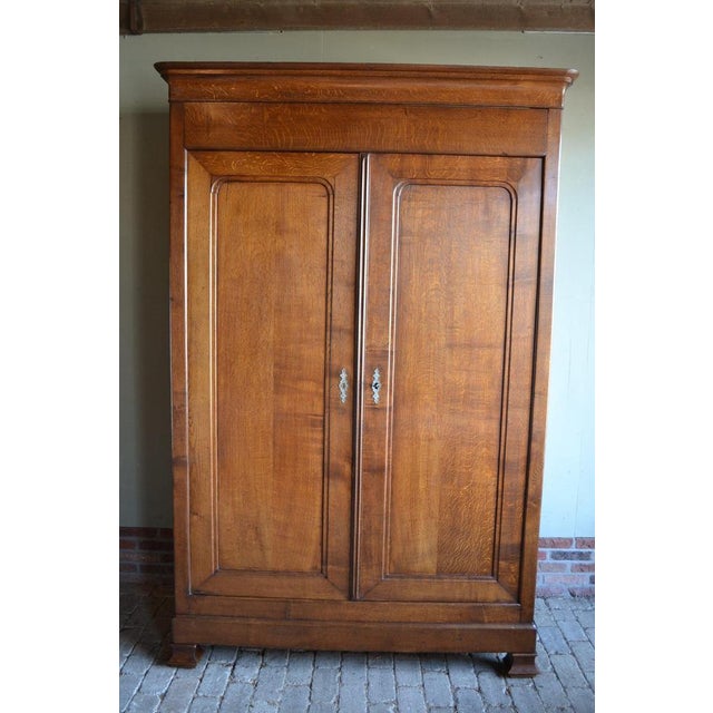 Antique Louis Philippe Cabinet in Oak For Sale - Image 9 of 10