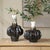 This Elegant Pair Of Gourd Inspired Ceramic Vases Are Finished With A Striking Multi-tonal Glaze That Blends Shades Of...