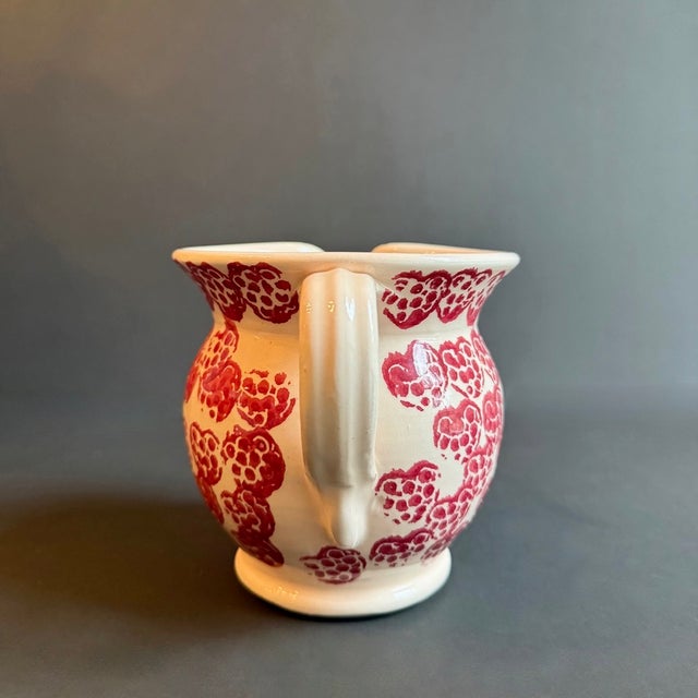 1970s Ceramic Pitcher With Heart Detailing For Sale - Image 4 of 6