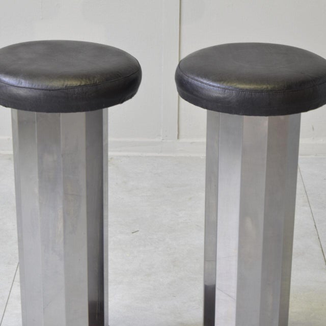 Mid-Century Modern Vintage Italian Bar Stools, 1970s, Set of 2 For Sale - Image 3 of 7