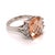 Diamond Morganite Ring 14k Gold 5.60 TCW Certified, Size 6.75 For Sale In New York - Image 6 of 13