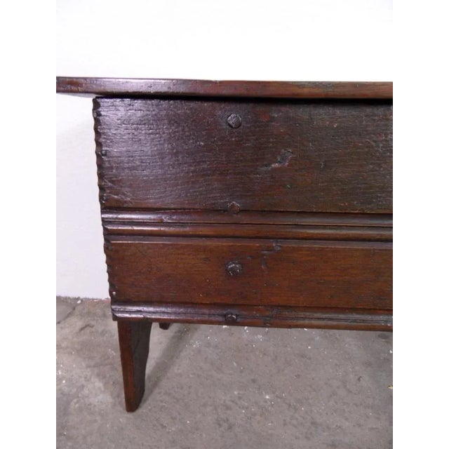Small Antique Oak Chest For Sale - Image 3 of 13